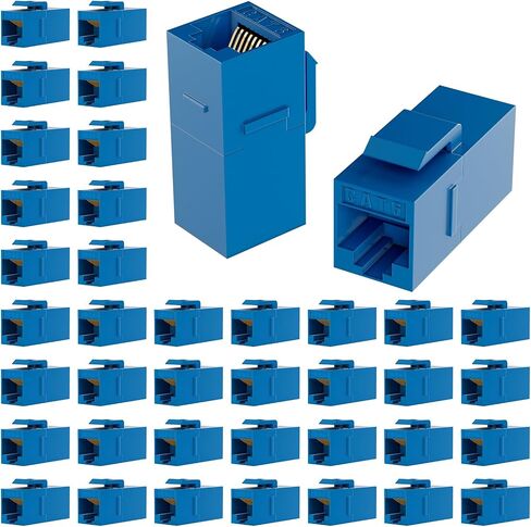 RJ45 مقرنة Cat6 كيستون جاك 20 حزمة، أبيض | أنثى إلى أنثى UTP مضمنة إيثرنت كيستون للوحات الحائط ولوحات التصحيح، متوافقة مع كابلات الشبكة Cat6/Cat5e/Cat5 in Kuwait