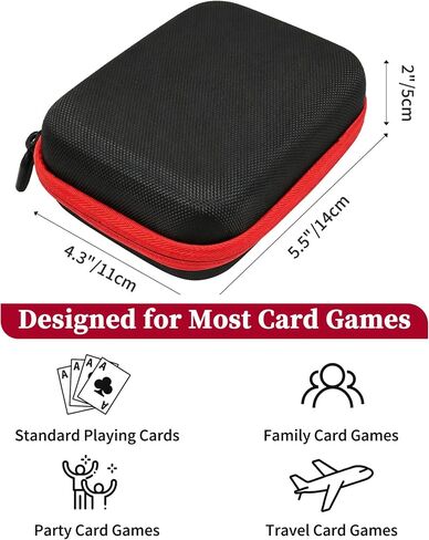 Playing Card Game Case, Card Holder, Storage Box for UNO, SKYJO, Five Crowns, Phase 10 and More (Case Only) in Kuwait