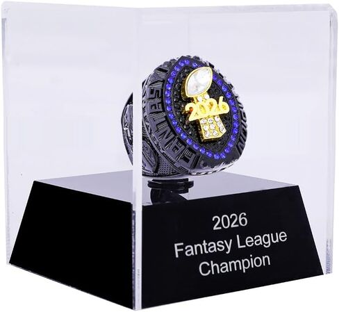 2026 Fantasy Football Championship Ring Heavy FFL Champion Trophy Ring جائزة الكأس للفائز بجائزة Fantasy Football League in Kuwait