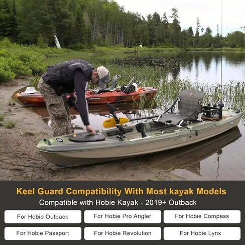 Kayak Keel Guard لملحق حماية الهيكل المتوافق مع Hobie Outback 2019+ Kayaks، مقاومة الصدمات الصخرية Kayak Hull Keel حماية لملحقات Hobie Kayak in Kuwait