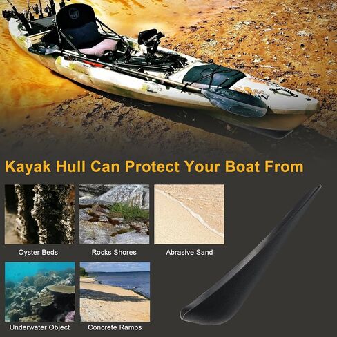 Kayak Keel Guard لملحق حماية الهيكل المتوافق مع Hobie Outback 2019+ Kayaks، مقاومة الصدمات الصخرية Kayak Hull Keel حماية لملحقات Hobie Kayak in Kuwait
