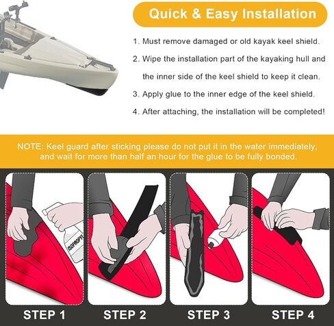 Kayak Keel Guard لملحق حماية الهيكل المتوافق مع Hobie Outback 2019+ Kayaks، مقاومة الصدمات الصخرية Kayak Hull Keel حماية لملحقات Hobie Kayak in Kuwait