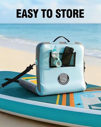 WOOWAVE Paddle Board Seat with Back Support, Portable Kayak Seats,Universal lnflatable Seat for Adults,Foldable Ergonomic Design，Use for Fishing Kayaking Canoeing Rafting in Kuwait