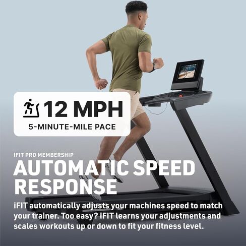 جهاز الجري NordicTrack T Series 10 مع شاشة لمس قابلة للإمالة مقاس 10 بوصات وتصميم مضغوط + عضوية iFIT Pro الشهرية - متضمن لمدة شهر واحد in Kuwait