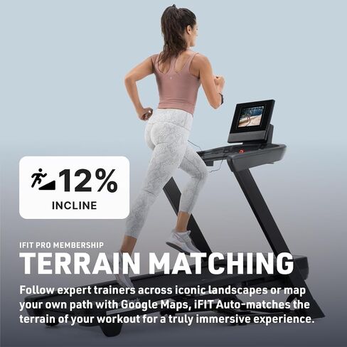 جهاز الجري NordicTrack T Series 10 مع شاشة لمس قابلة للإمالة مقاس 10 بوصات وتصميم مضغوط + عضوية iFIT Pro الشهرية - متضمن لمدة شهر واحد in Kuwait