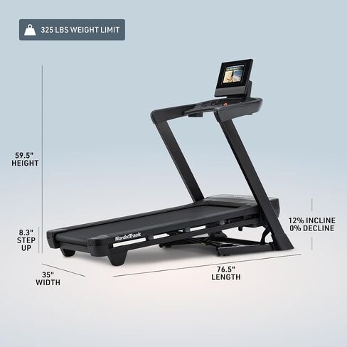جهاز الجري NordicTrack T Series 10 مع شاشة لمس قابلة للإمالة مقاس 10 بوصات وتصميم مضغوط + عضوية iFIT Pro الشهرية - متضمن لمدة شهر واحد in Kuwait