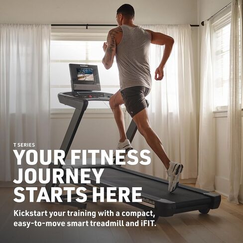 جهاز الجري NordicTrack T Series 10 مع شاشة لمس قابلة للإمالة مقاس 10 بوصات وتصميم مضغوط + عضوية iFIT Pro الشهرية - متضمن لمدة شهر واحد in Kuwait