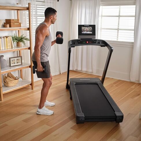 جهاز الجري NordicTrack T Series 10 مع شاشة لمس قابلة للإمالة مقاس 10 بوصات وتصميم مضغوط + عضوية iFIT Pro الشهرية - متضمن لمدة شهر واحد in Kuwait