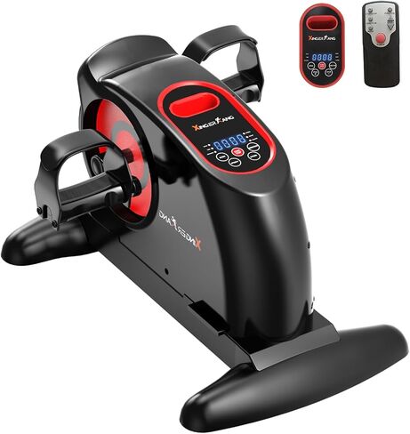 Under Desk Pedal Exerciser Bike Mini Exercise Trainer for Leg and Arm Portable Electric Leg Elliptical Machine for Senior Home in Kuwait