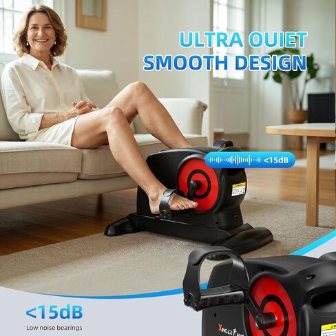 Under Desk Pedal Exerciser Bike Mini Exercise Trainer for Leg and Arm Portable Electric Leg Elliptical Machine for Senior Home in Kuwait