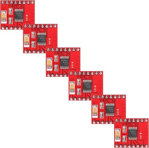 6pcs 2-Channel Motor Driver Board DRV8833 Compatible for TB6612FNG Red PCB Soldered in Kuwait