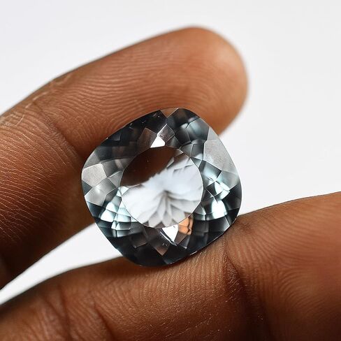 10.85 Ct Certified Natural Blue Aquamarine Cushion Cut Brazil Rare Gemstone in Kuwait