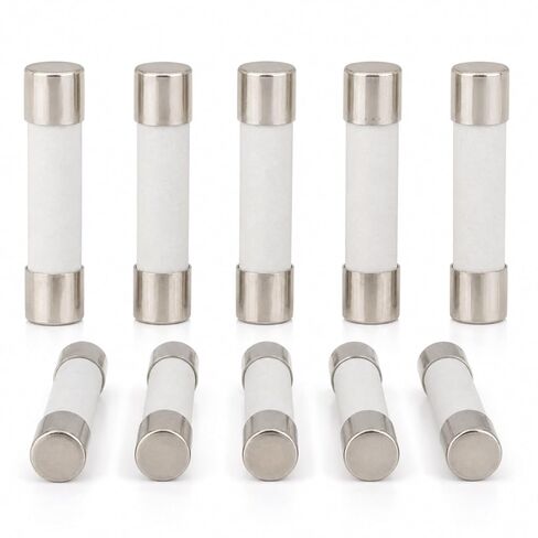 Slow-Blow Time Delay Fuse 10A Slow Blow Time-Delay Ceramic Cartridge Fuses 6.3 x 32 mm 1/4 x 1-1/4 inch 10 Pack Replacement for Electronics Appliances and Power Supplies in Kuwait