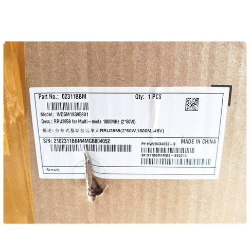RRU3959-1800 وحدة التردد اللاسلكي للمحطة الأساسية الموزعة RRU 02311BBM WD5M18395901 in Kuwait