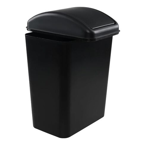 4.5 Gallon Slim Trash Bin with Lid, Swing Top Garbage Can, Black in Kuwait