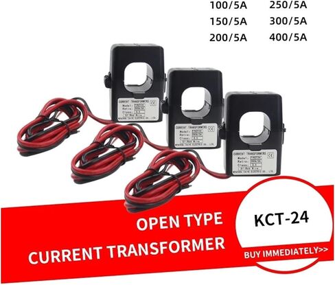 3 قطعة KCT24 سبليت الأساسية محول التيار المتردد الحالي الاستشعار نافذة حجم 24 مللي متر المشبك على (100 5A) in Kuwait