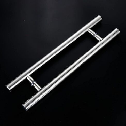 Stainless Steel Pull Door Handle, Commercial H-Shape Push Pull Door Handle, for Glass Door Wooden Door,Modern Entry Door Handle, Silver(Silver-600 * 400Mm) Door Handle in Kuwait