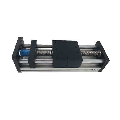 Linear Module Guide Rod Optical Axis Sliding Table 50-300mm Stroke Ballscrew Platform 1204 1605 1610 80 * 80mm Mobile Panel(1605 Ballscrew,Effective Stroke 100) in Saudi Arabia