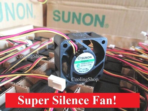 Sunon MagLev HA40201V4-0000-C99 40x20mm-3pin مع مستشعر السرعة 4700RPM 5.5cfm فقط 12dBA صمت فائق! in Kuwait
