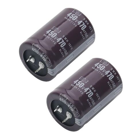 2 pcs 450V 470UF Electrolytic Capacitors 35X50mm(1.38x1.97in) Snap in Electrolytic Capacitor Electronic Component for Adapter Inverter in Kuwait