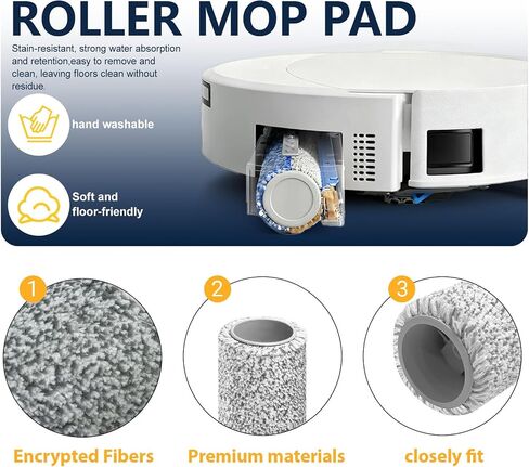 ملحقات المكنسة الكهربائية ECOVACS DEEBOT T90 Pro Omni | طقم بديل T90 Pro Omni 24 قطعة، 1 فرشاة رئيسية، 3 ممسحات دوارة، 6 فلاتر، 6 فرش جانبية، 6 أكياس غبار in Kuwait