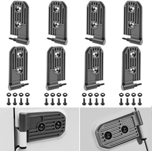 Door Hinge Kit for Jeep Wrangler JL JLU Sport Sahara Freedom Rubicon Unlimited Gladiator JT 2018-2026, Fits for Jeep Wrangler JL Heavy Duty Aluminum Alloy 4 Door Hinge Exterior Accessories 8PCS in Kuwait