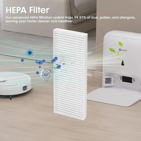 Robot Vacuum Replacement Kit, Replacement Parts for Robot Vacuum Cleaner, with 4 Side Brushes, 2 HEPA Filters, 2 Mop Pads Accessories for V5, V5 PRO in Kuwait
