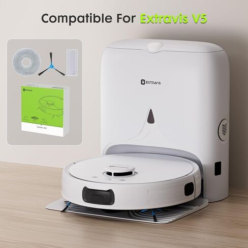 Robot Vacuum Replacement Kit, Replacement Parts for Robot Vacuum Cleaner, with 4 Side Brushes, 2 HEPA Filters, 2 Mop Pads Accessories for V5, V5 PRO in Kuwait