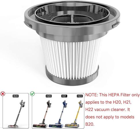 HEPA Filter for H20 H21 H22 Vacuums – NOT Compatible with Silver B20 Model in Kuwait