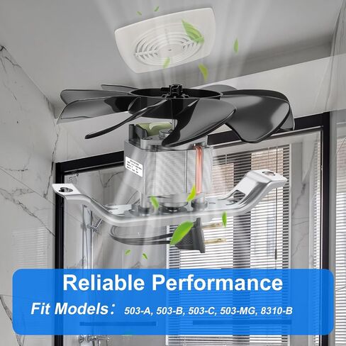 S99080355 99080355 استبدال محرك مروحة عادم الحمام، 160 CFM محرك مروحة تهوية عالي التدفق متوافق مع 503-A 503-B 503-C 503-MG 8310-B - ترقية قوية لتهوية المنزل والمطبخ in Kuwait