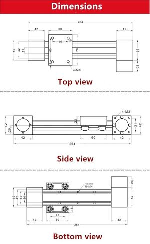 XP Synchronous Belt Sliding Table Guide Effective Stroke1000mm 3M Timing Linear Rail Slide +17 Step Motor in Saudi Arabia