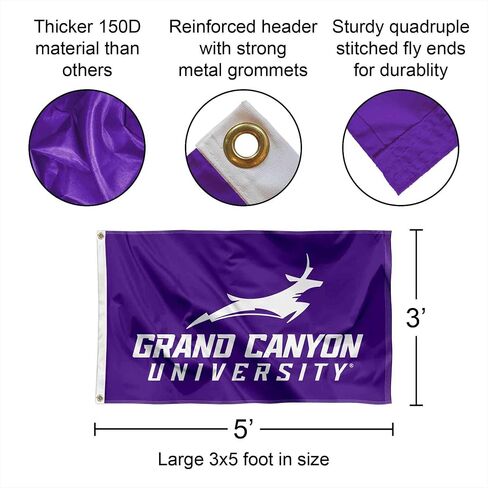 Grand Canyon Lopes Wordmark Logo 3x5 Grommet Flag in Saudi Arabia