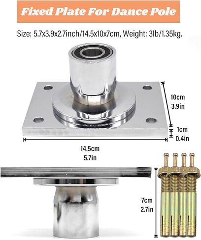 Professional Dancing Pole Dance Pole Ceiling Mount, 9ft 10ft 11ft 12ft Spinning Static Dancing Pole for Home Bedroom Apartment Club Tall Ceiling, Stripper Pole for Heavy Duty Plus Size Women, Holds Up in Kuwait