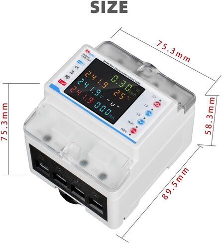 قاطع دائرة ذكي مع شاشة LCD للقياس ثنائي الاتجاه يحمي من الجهد الزائد للتحكم الذكي في المنزل in Kuwait
