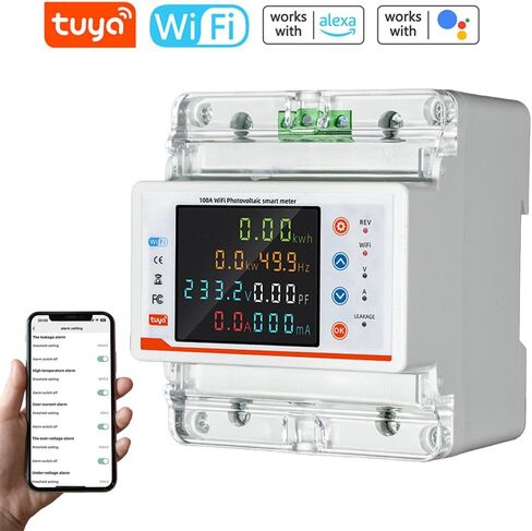 قاطع دائرة ذكي مع شاشة LCD للقياس ثنائي الاتجاه يحمي من الجهد الزائد للتحكم الذكي في المنزل in Kuwait