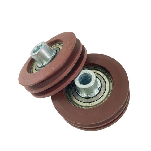 10 قطعة KM89627G02 OD52MM W16MM مصعد مزدوج الأخدود سلك حبل عجلة تحمل 6003 52*16*6003 قطع غيار المصعد رفع أجزاء in Kuwait