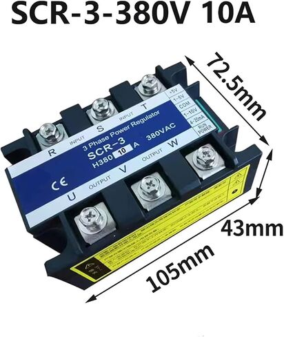 Three Phase Voltage Rregulator Power Controller Module 10A SCR-10A 380V Control Signal 1-10V 4-20mA 1-5V in Kuwait
