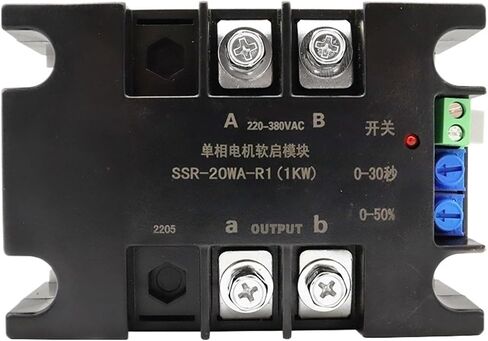وحدة البدء الناعمة للمحرك الذكي أحادي الطور 220 فولت 50-60 هرتز متوافقة مع 2/4/6/8KW(SSR-100WA-R2(4KW)) in Kuwait