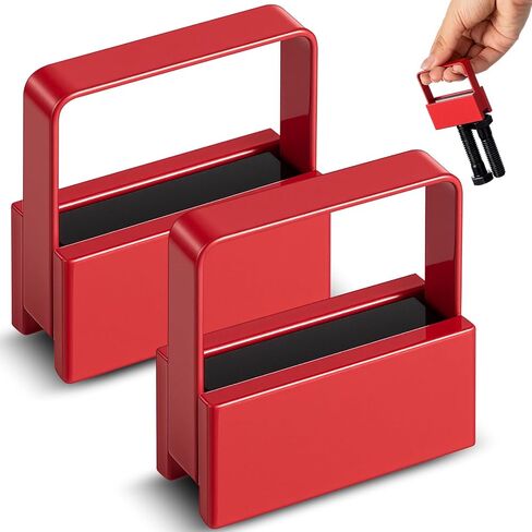 Kanayu 2 Pcs Handle Magnet, 50 lb 2.1 x 2 x 0.8 Inch Red Magnetic Pickup Tool for Nails Screws and Nut Bolts Metal Parts Steel Iron Parts Finder in Kuwait