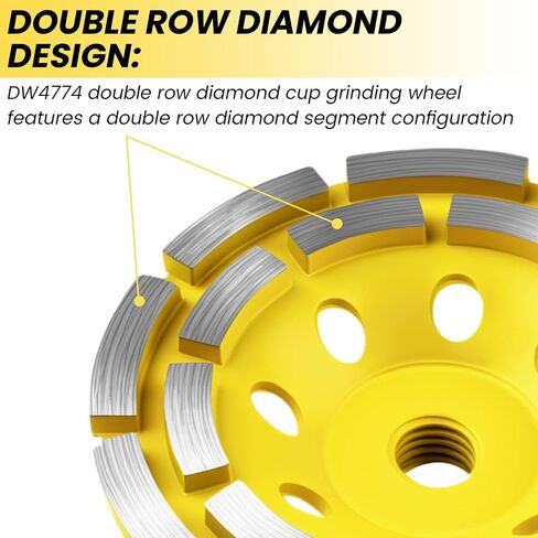 4-1/2 "صف مزدوج كأس الماس طحن عجلة DW4774 لديوالت، 4 1/2 عجلات طحن الخرسانة DW4774. in Kuwait