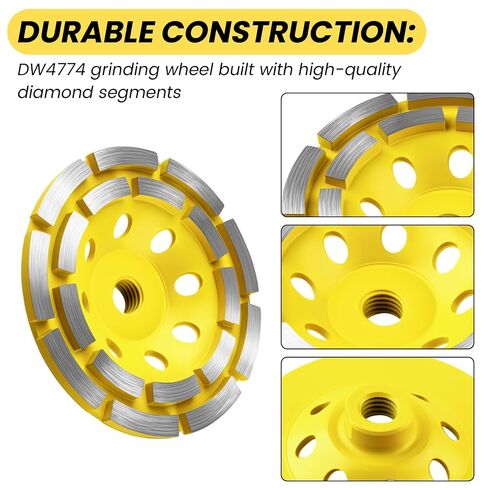 4-1/2 "صف مزدوج كأس الماس طحن عجلة DW4774 لديوالت، 4 1/2 عجلات طحن الخرسانة DW4774. in Kuwait