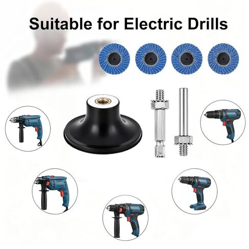 Flap Discs for Die Grinder with 1/4" Holder Roll Lock Sanding Disc 32 Pcs | 40/60/80/120 Grit Flat Flap Discs for Surface Grinding, Stock, Rust Removal, Finishing, Deburring in Kuwait