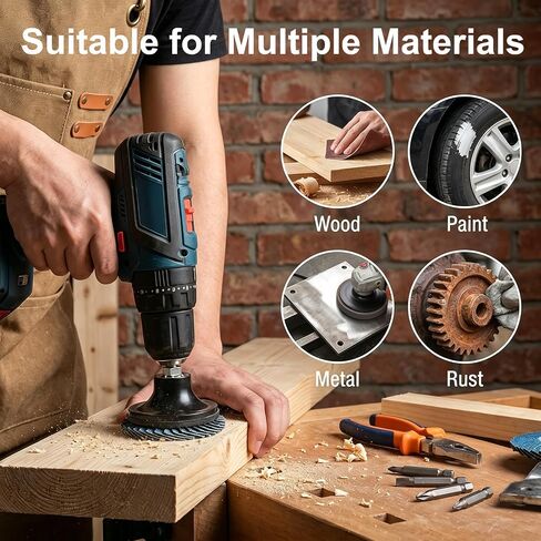 Flap Discs for Die Grinder with 1/4" Holder Roll Lock Sanding Disc 32 Pcs | 40/60/80/120 Grit Flat Flap Discs for Surface Grinding, Stock, Rust Removal, Finishing, Deburring in Kuwait