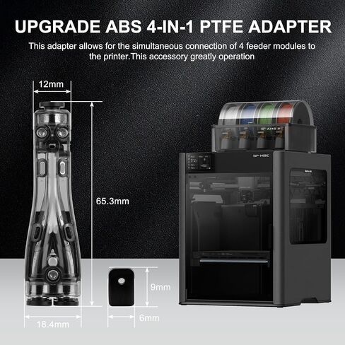 محول PTFE 4 في 1 لـ BambooLab H2C: استبدال منفذ توسيع أنبوب الفتيل - ضمان استقرار طباعة المواد متعددة الألوان وملحقات الطابعة ثلاثية الأبعاد in Kuwait