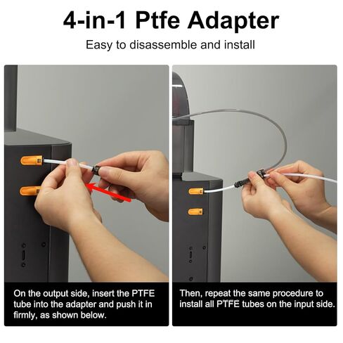 محول PTFE 4 في 1 لـ BambooLab H2C: استبدال منفذ توسيع أنبوب الفتيل - ضمان استقرار طباعة المواد متعددة الألوان وملحقات الطابعة ثلاثية الأبعاد in Kuwait