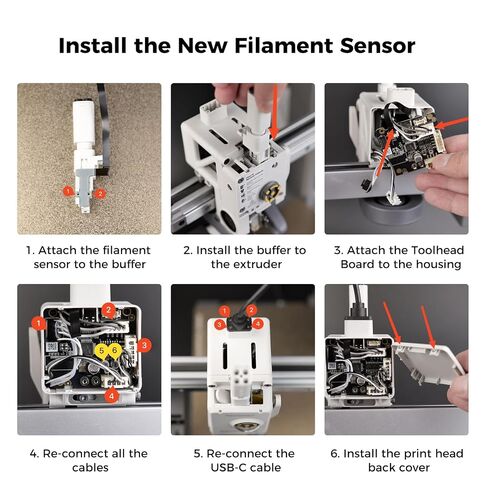 Bamboo Original A1/ A1 Mini Filament Sensor Replacement,Feed Hall Board,Extruder Filament Sensor for Bambu Lab A1 Series 3D Printers in Kuwait