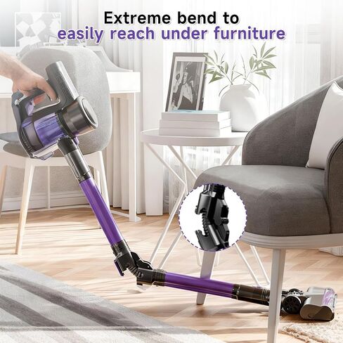 Cordless Vacuum Cleaner, Hardwood Floor Vacuum Cleaners for Home, Stick Wireless Vacuum with LED Light, 50 Min Runtime and Self-Standing, Lightweight Vacuum for Pet Hair, Carpets & Hard Floors in Kuwait