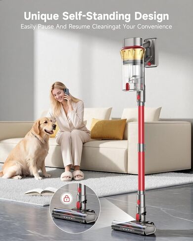Cordless Vacuum Cleaner, 650W Powerful Suction Stick Vacuum, 75-Min Runtime & 2.5L Large Dust Cup, Anti-Tangle, Self-Standing, Lightweight Vacuum Cleaners for Home, Carpet, Hardwood Floor, Pet Hair in Kuwait