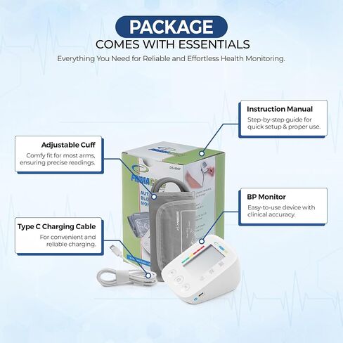 جهاز قياس ضغط الدم الرقمي الأوتوماتيكي Primacare DS-8007 من أعلى الذراع للاستخدام المنزلي in Kuwait