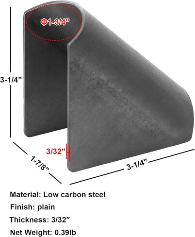 6 Pack Weld-On Saddle Corner Gusset for 1-3/4" Tubing Frames & Roll Cages | 3/32" Thick in Kuwait